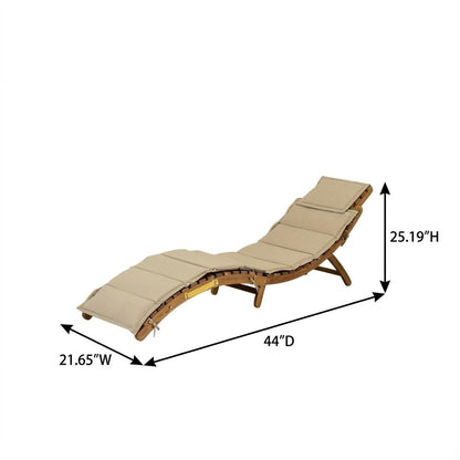 Oil-Treated Outdoor Lounge Chair with Weatherproof Wood and Comfortable Seating