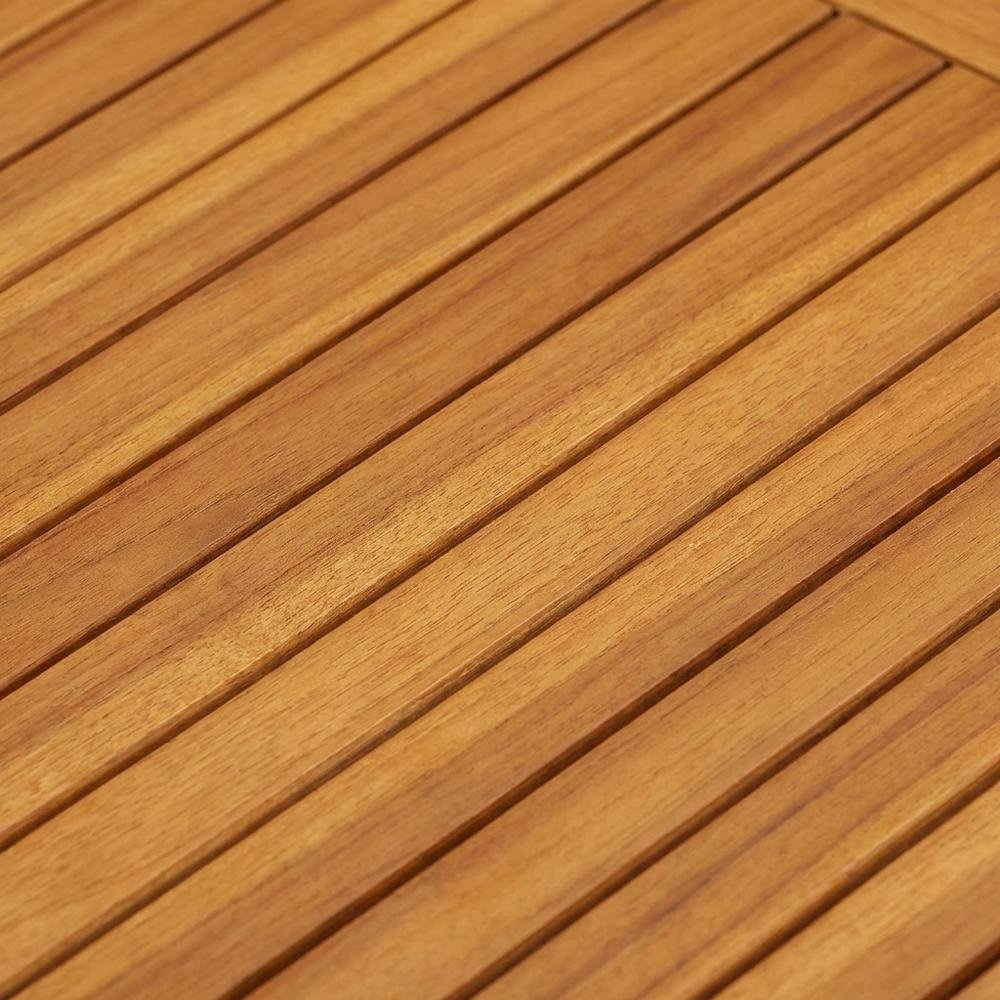 Wooden Patio Set, Oil-Finished with 5-Piece Outdoor Table and 4 Chairs