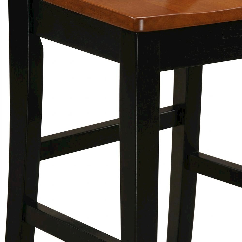 Square Dining Table Set for 8 with Counter Height Chairs in Black
