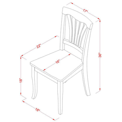 Avon  Dining  Room  Chair  Wood  Seat  -  Oak  Finish,  Set  of  2