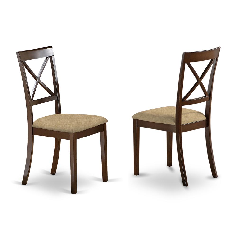 CABO5S-CAP-C 5 PC Dining room set-Top Dining Table and 4 Linen Dining seat Chairs