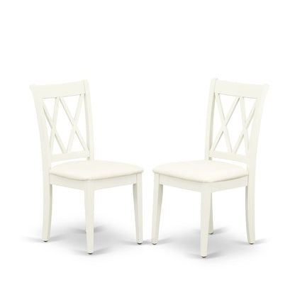 7-Piece Dining Table Set, Linen White