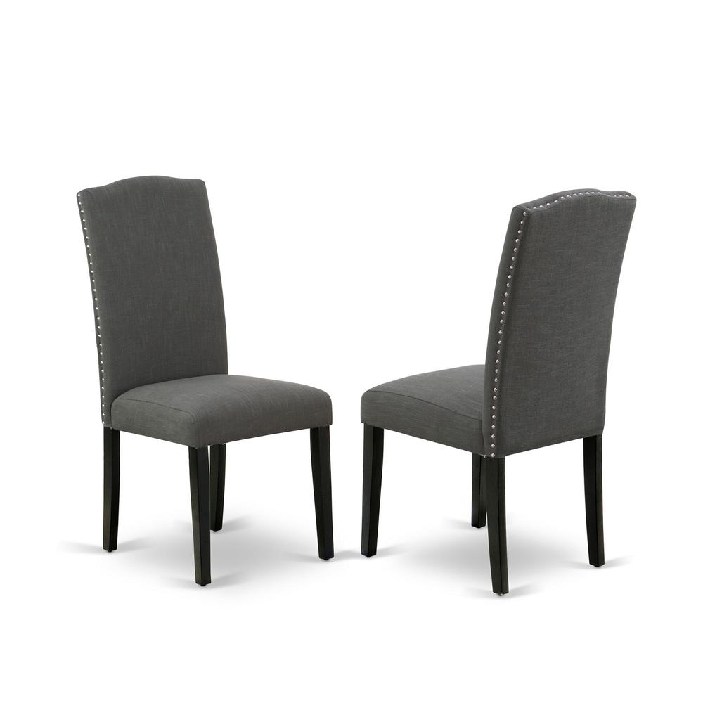 East West Furniture V697EN120-6 - 6-Piece Dining Room Set - 4 Upholstered Dining Chairs, a Wonderful Bench and a Rectangular Table Hardwood Structure