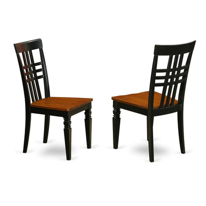 5  Pc  Dining  room  set  with  a  Table  and  4  Dining  Chairs  in  Black  and  Cherry