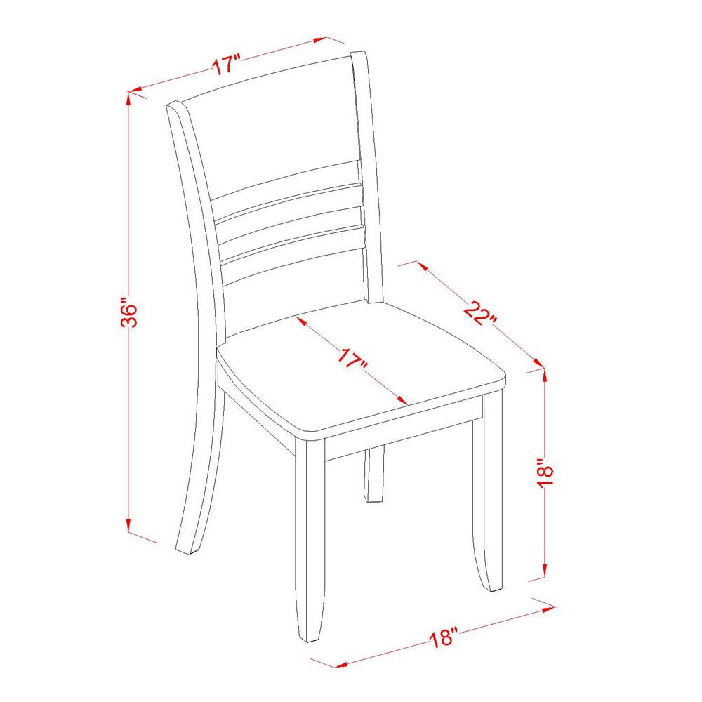 Lynfield  Dining  Chair  with  Wood  Seat  in  Cappuccino  Finish,  Set  of  2