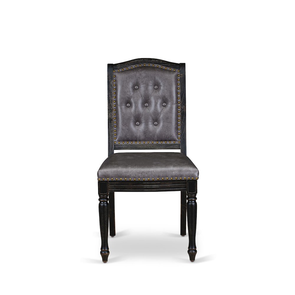 7 piece Dining Room Set of a Dinner Table and 6 Modern Dining Chairs