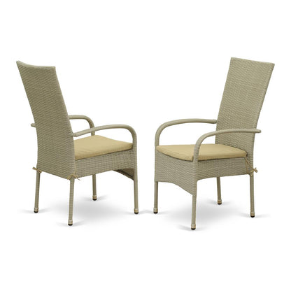 Wicker Patio Set Natural Linen, OSOS5-03A