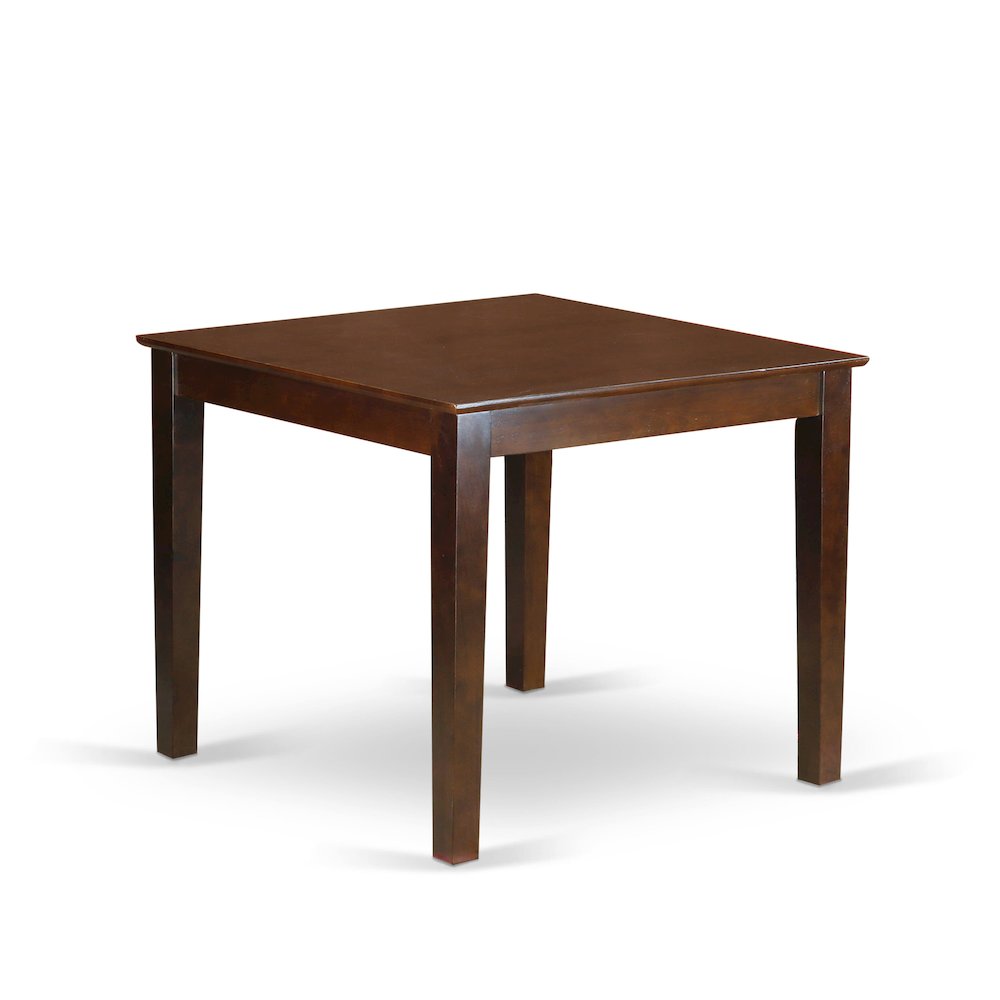 East-West Furniture OXSI3-MAH-35 - A dining room table set of 2 excellent kitchen dining chairs with Linen Fabric Doeskin color and a beautiful wood kitchen table in Mahogany Finish