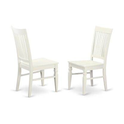 5  Pc  set  with  a  Table  and  4  Wood  Dinette  Chairs  in  Linen  White.