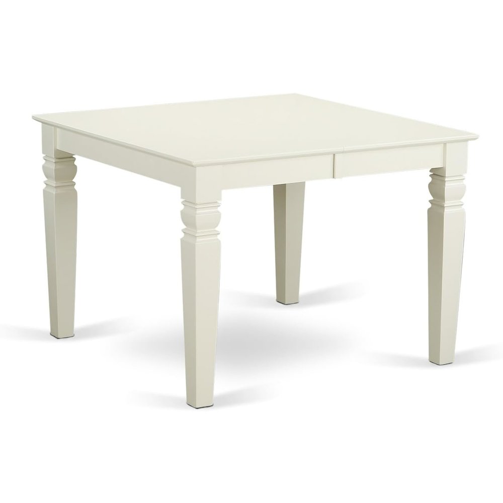 White 5 Piece Dining Table Set for 4 with Chairs and Kitchen Table
