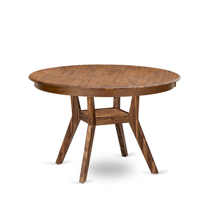 5 Piece Dining Table Set Contains 48" Round Table In Light Tan Color