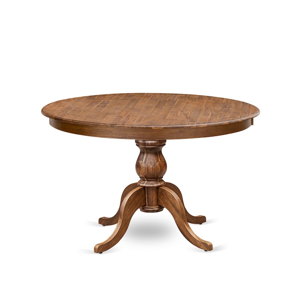 7 Piece Dining Set For 6 Contains 48" Round Table In Light Tan Color