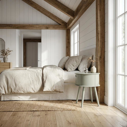 Urban Gray Nightstand with Modern Design and Simple Storage
