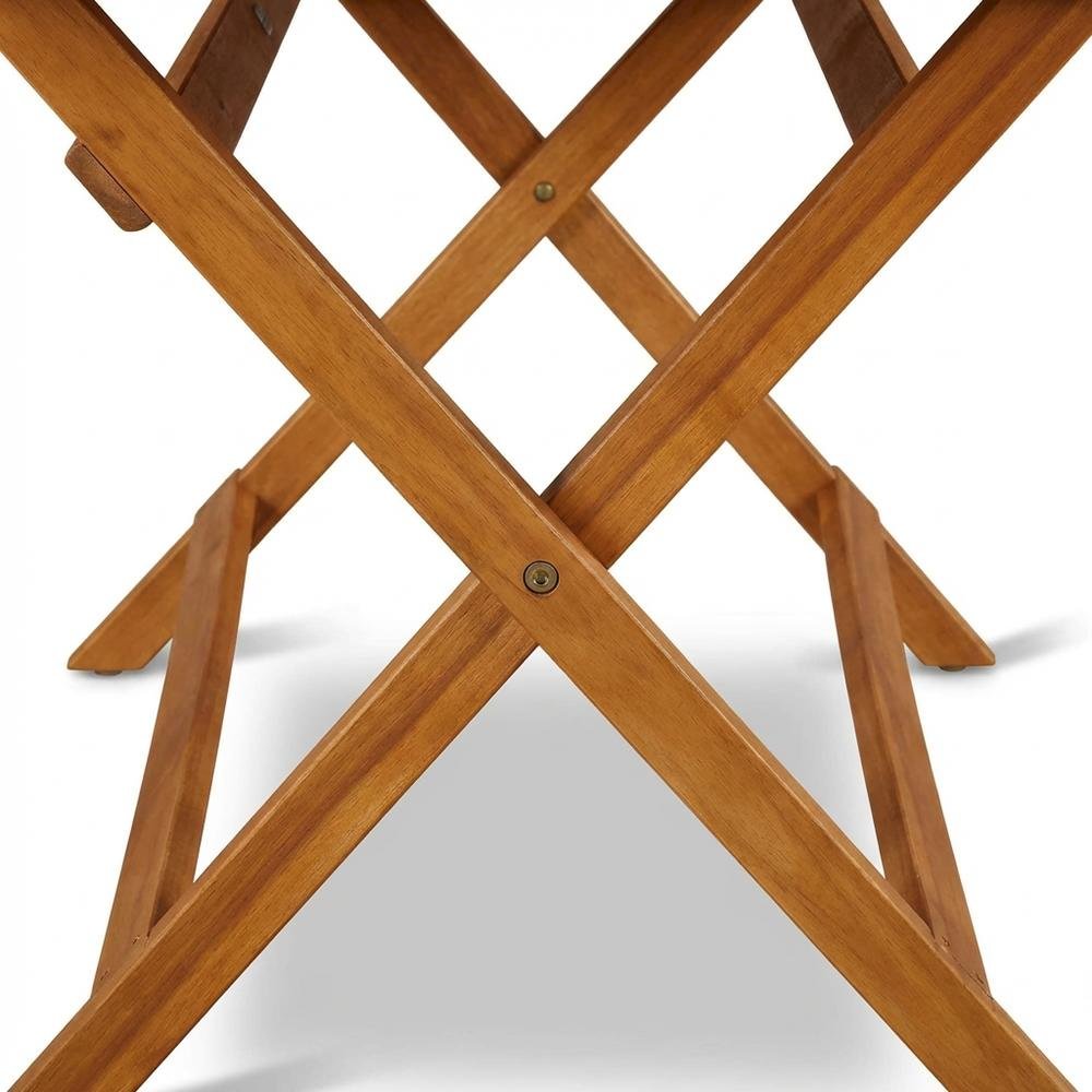 Wooden Patio Set, Oil-Finished with 5-Piece Outdoor Table and 4 Chairs