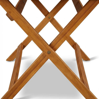 Wooden Patio Set, Oil-Finished with 5-Piece Outdoor Table and 4 Chairs