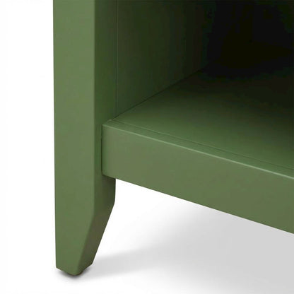 Clover Green Mid Century Nightstand with Wooden Drawer and Sturdy Build