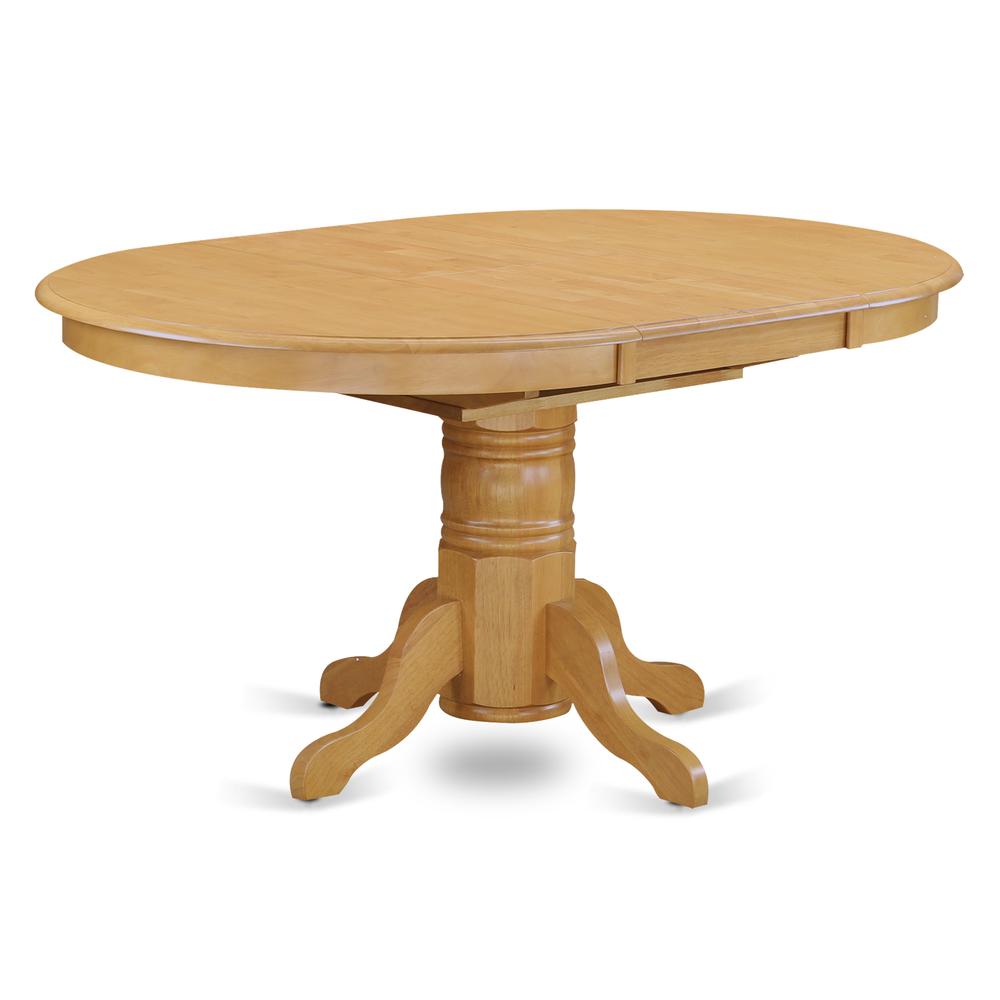 7 Pcs Dining Set Consist of an Oval Kitchen Table with Butterfly Leaf and 6 Linen Fabric Upholstered Chairs