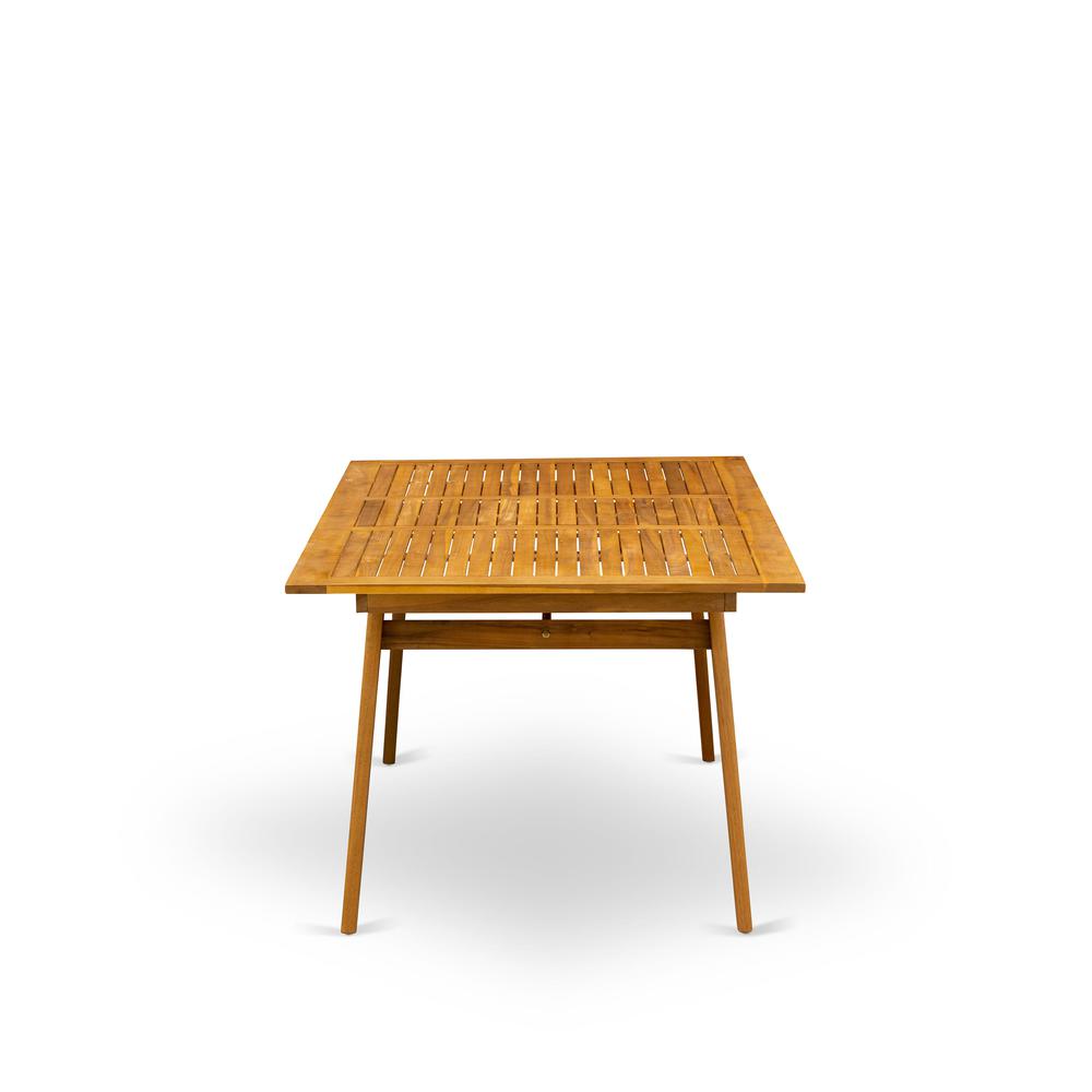 9 Piece Outdoor Patio Dining Sets Contains a Rectangle Acacia Table