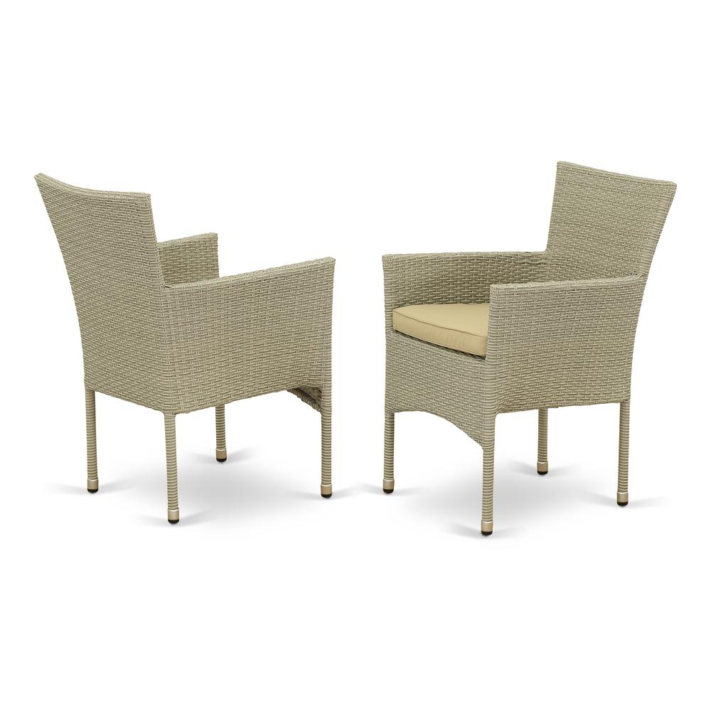 Wicker Patio Set Natural Linen, OSBK7-03A