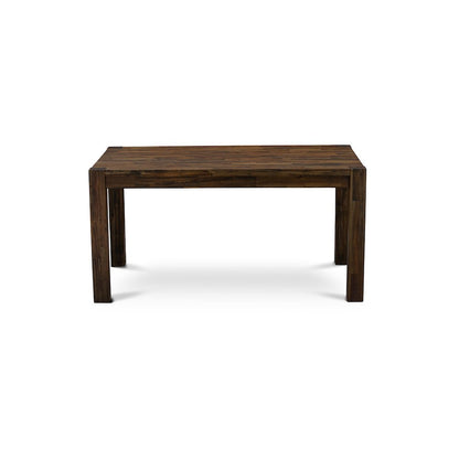 5 Piece Modern Dining Set Contains a Rectangle Rustic Wood Kitchen Table