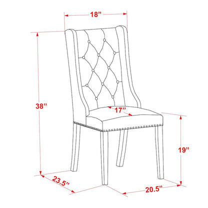 9 piece dining set a rectangular dining table and 8 Linen Fabric dining chairs