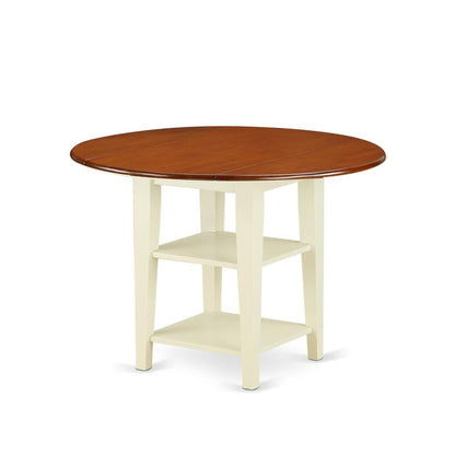 Dining Room Set Buttermilk & Cherry, SUWE3-BMK-W