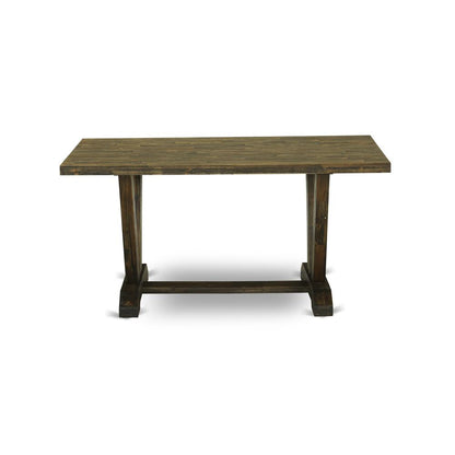V776MZ748-7 - 7-Pc Dinette Room Set - 6 dining room chairs and 1 Dining Table (Distressed Jacobean Finish)