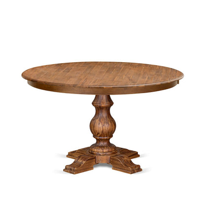 5 Piece Dining Table Set For 4 Contains 54" Round Table In Black Color