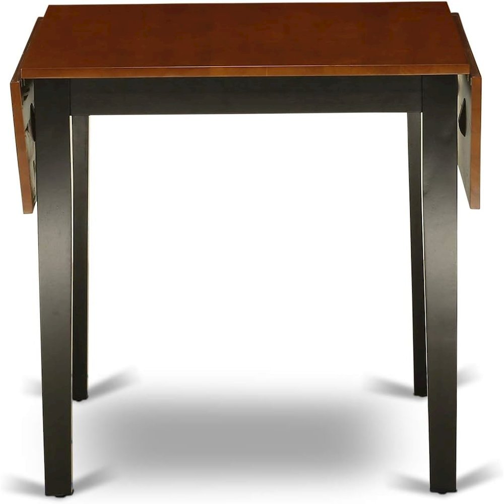 Solid Wood 5 Piece Dining Table Set in Black & Cherry for 4 People