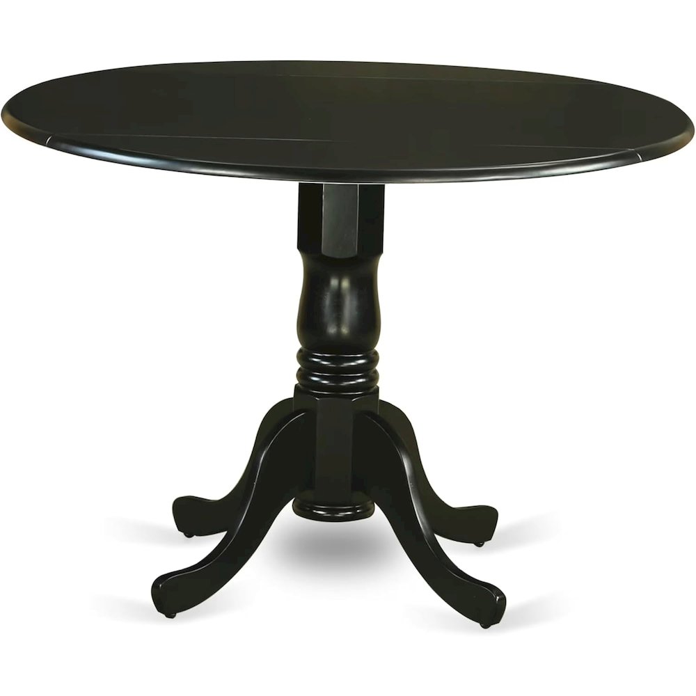 Black Round Dining Table Set for 4 – Kitchen Table Chairs Set of 4 Wood