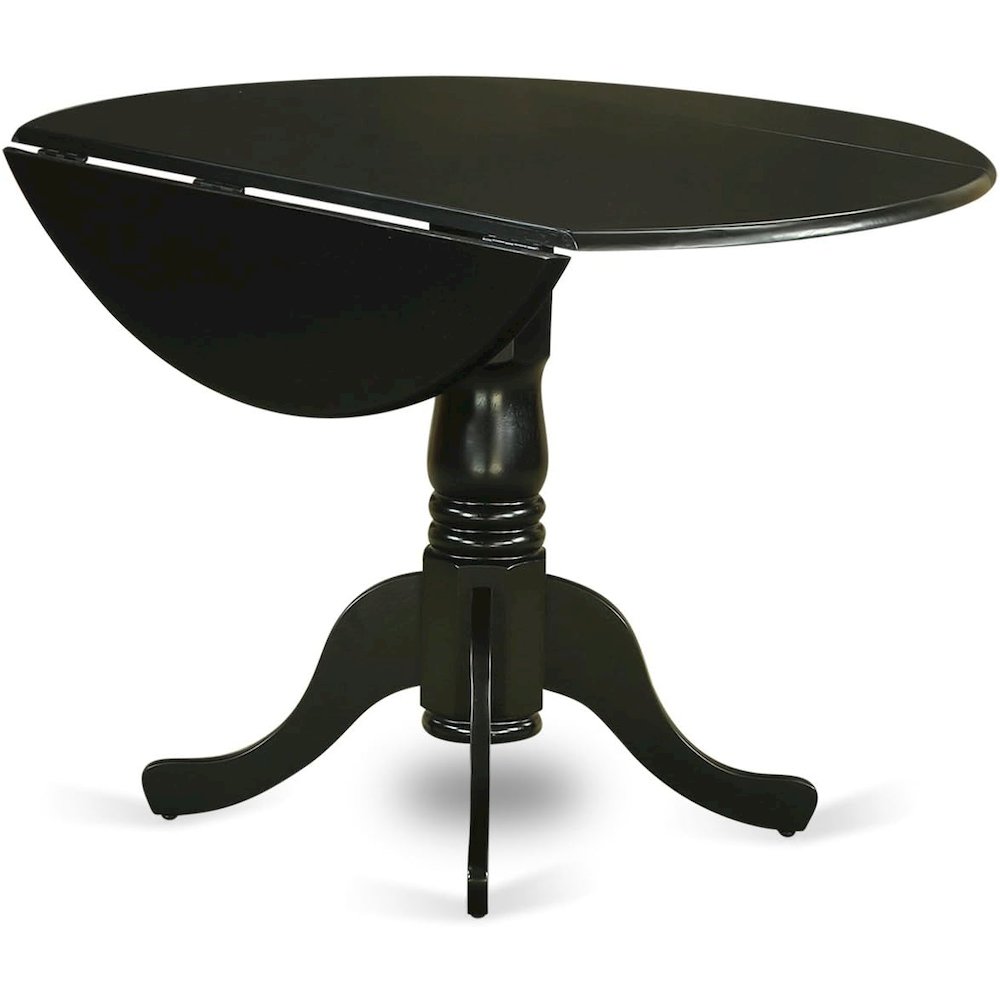 Black Round Dining Table Set for 4 – Kitchen Table Chairs Set of 4 Wood