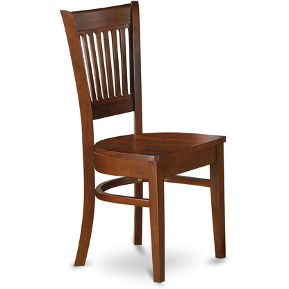 Solid Wood 5 Pc Dining Table Set with 4 Chairs, Brown Kitchen Seating
