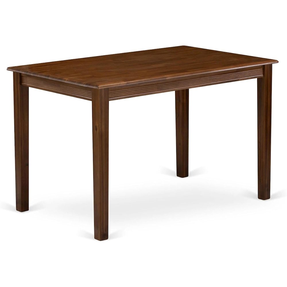 Walnut Rectangular Wood Dining Table, Modern 4-Leg Design, Kitchen Furniture