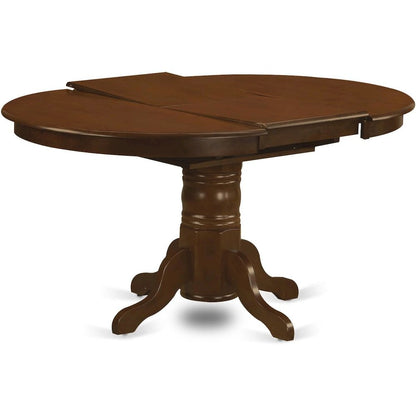 Solid Wood 5 Pc Dining Table Set with 4 Chairs, Brown Kitchen Seating