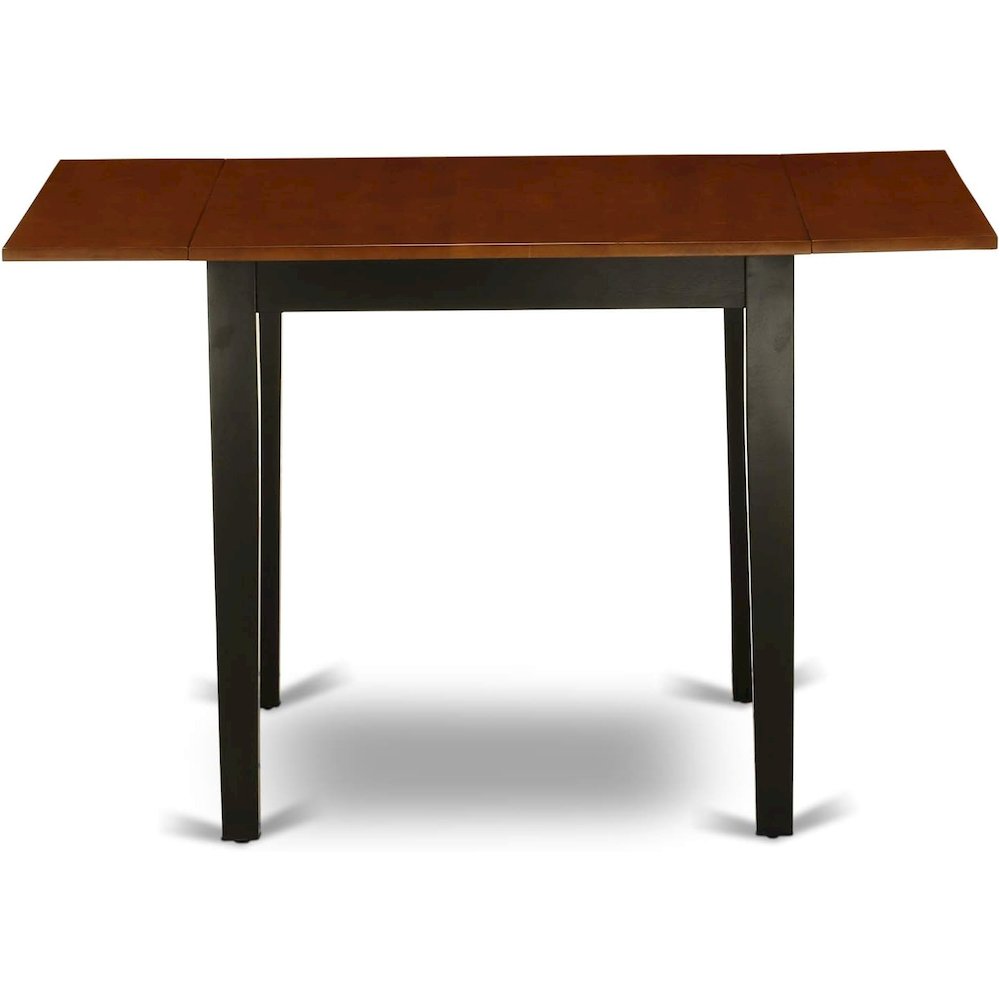 Solid Wood 5 Piece Dining Table Set in Black & Cherry for 4 People