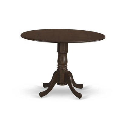 5  Pc  with  2  drop  leaves  and  4  Wood  Kitchen  Chairs  in  Espresso  .
