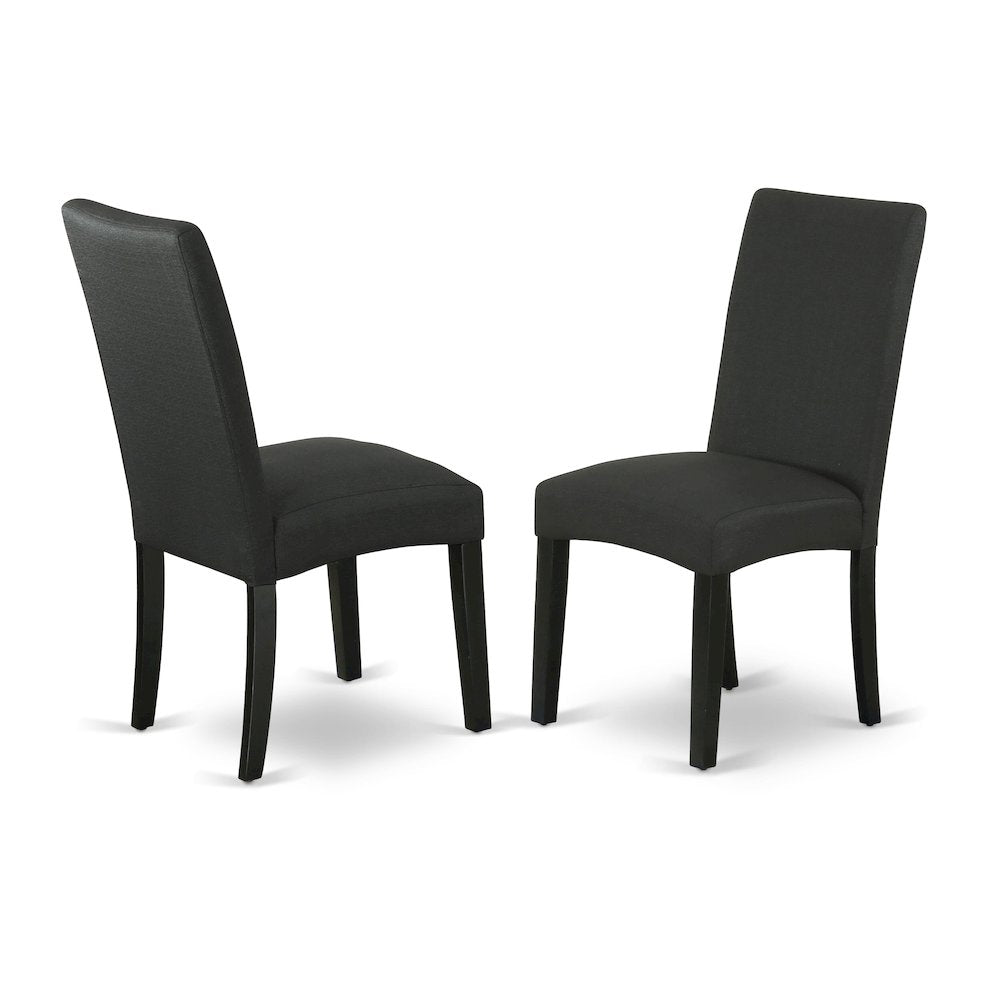 5 piece kitchen set of a dinner table and 4 Linen Fabric parson chairs