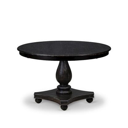 7 Piece Dinette Set Consists Of 48" Round Table In Willow Green Color