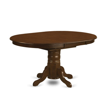 7  Pc  Kenley  Dining  Table  with  a  18  Leaf  and  6  hard  wood  Kitchen  Chairs  in  Espresso  ."