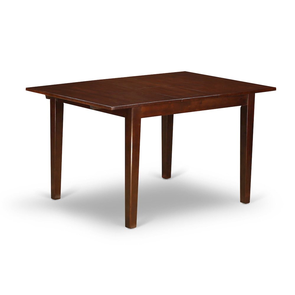 East-West Furniture MLVE3-MAH-47 - A kitchen dining table set of two fantastic kitchen chairs using Linen Fabric Light Sable color and an attractive 12 butterfly leaf rectangle kitchen table in Mahog"