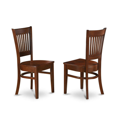7  Pc  set  Kenley  Dinette  Table  with  a  Leaf  and  6  hard  wood  Seat  Chairs  in  Espresso  .