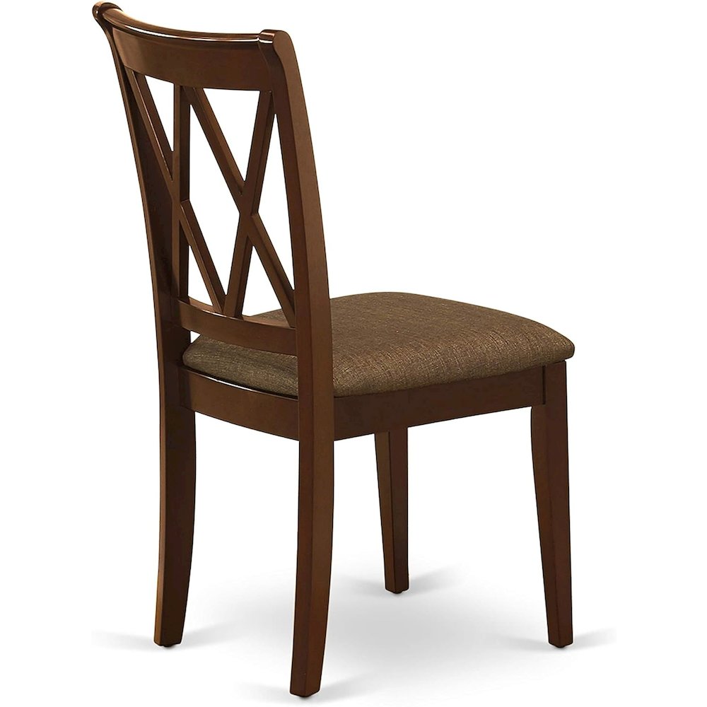 Solid Wood Small Dining Table for 2 with Chairs, Mahogany Brown Finish