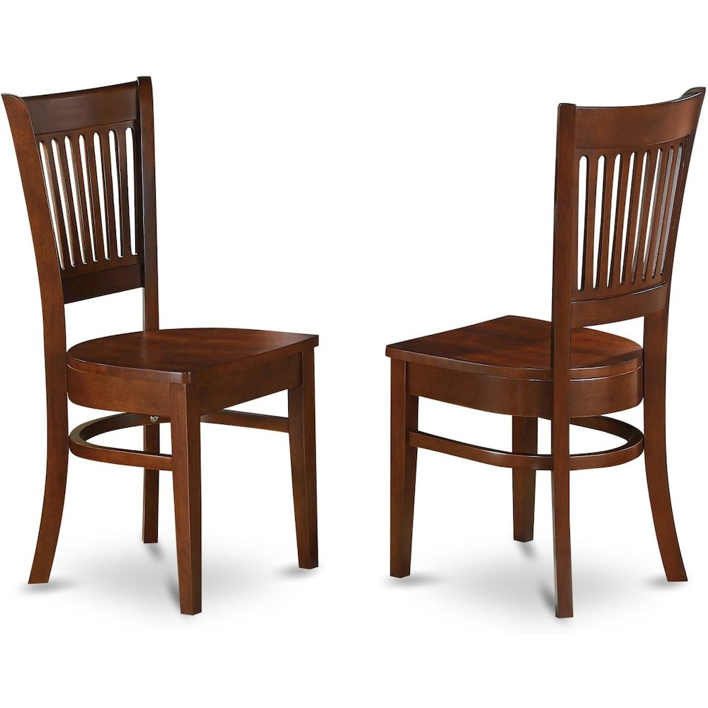Solid Wood 5 Pc Dining Table Set with 4 Chairs, Brown Kitchen Seating