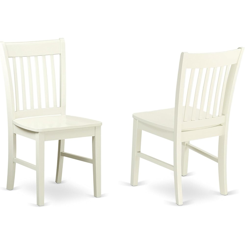 White 5 Piece Dining Table Set for 4 with Chairs and Kitchen Table