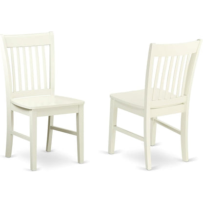 White 5 Piece Dining Table Set for 4 with Chairs and Kitchen Table