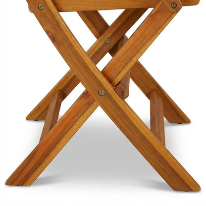 Wooden Patio Chair, Oil Finish Set of 2 - Durable Frame and Comfortable Seating