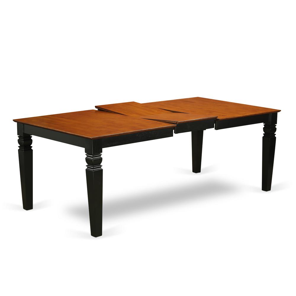 LGPF7-BCH-C 7 Pc Dining room set with a Dining Table and 6 Kitchen Chairs in Black and Cherry