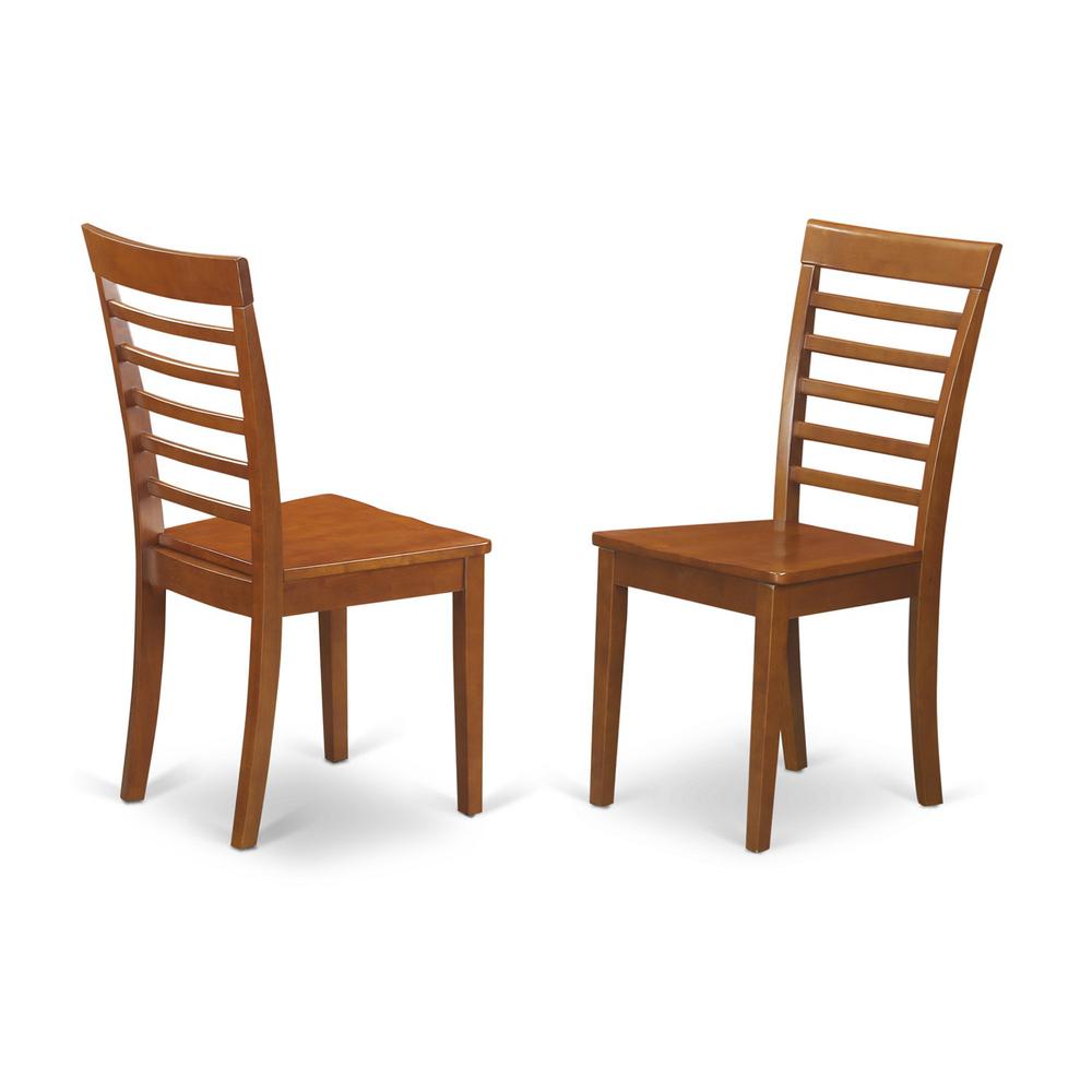 3  Pc  set  Milan  offering  Leaf  and  2  hard  wood  Kitchen  Chairs  in  Saddle  Brown  .