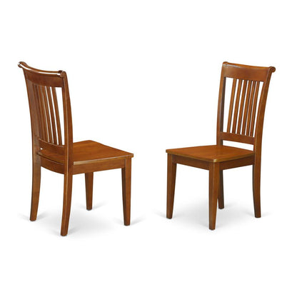 3  PcMilan  with  Leaf  and  2  hard  wood  Kitchen  Chairs  in  Saddle  Brown