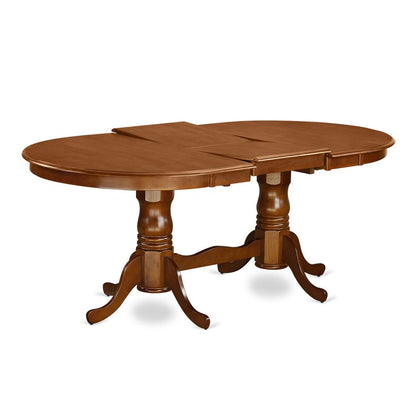 PLML7-SBR-C 7 Pc Dining room set-Dining Table with 6 Kitchen Chairs
